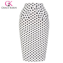 Grace Karin Occidente Mujeres Hips-Wrapped Vintage Retro Cotton Polka Dots Skirt CL008928-9